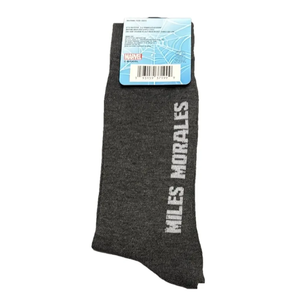 Marvel Spider-Man Gray and Red Casual Socks NWT